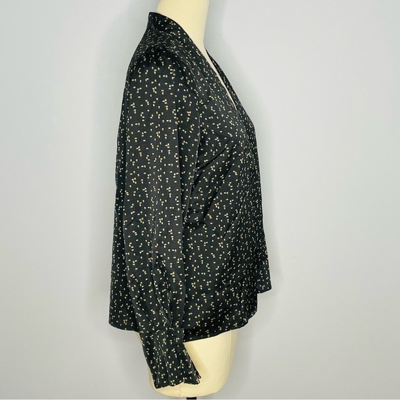 Prologue x Target Black Ground Dot Blouse- Pleated Cuffs- Size XL - Picture 2 of 7